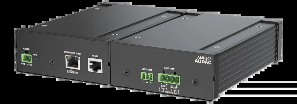 AUDAC AMP203 — Mini Stereo Dante™ Amplifier
