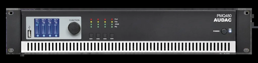 AUDAC PMQ480 — 100V PA Amplifier 4×480W